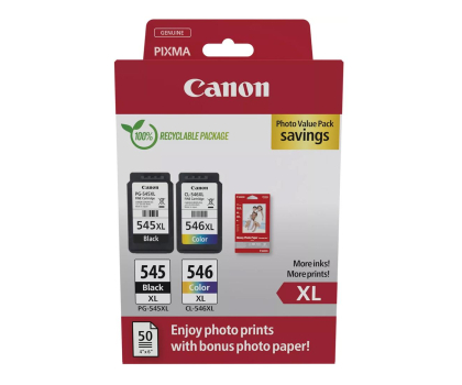 Tusz Canon Zestaw 2 tuszów PG-545XL + CL-546XL + papier foto 50 szt